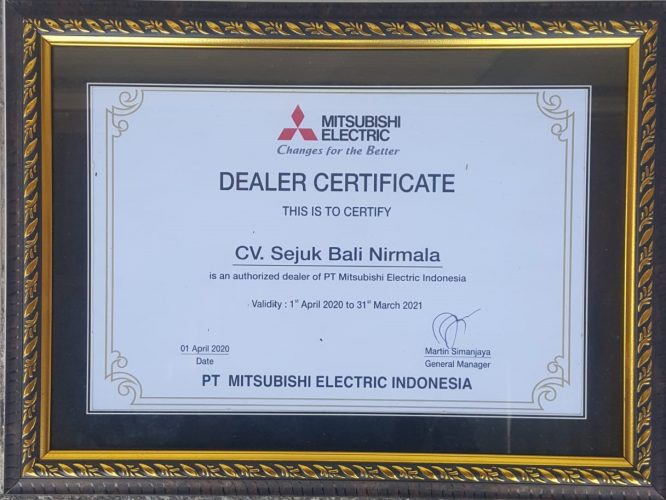 dealer certificate